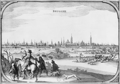 Uitzicht op Brugge door French School